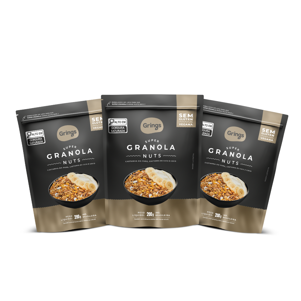 Imagem do produto Kit 3x Super Granola Nuts Sem Glúten 200 Gramas